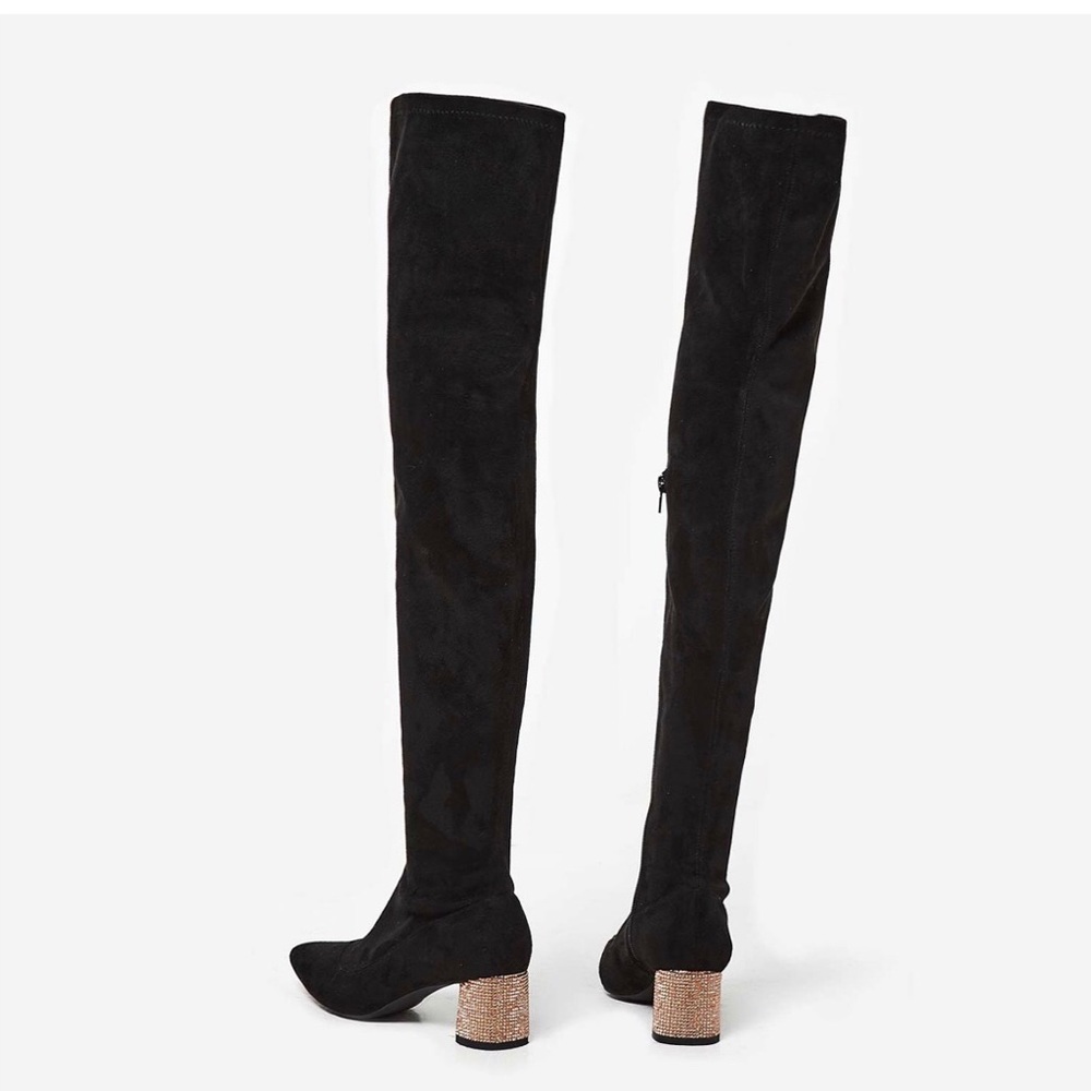 Black knee high boots